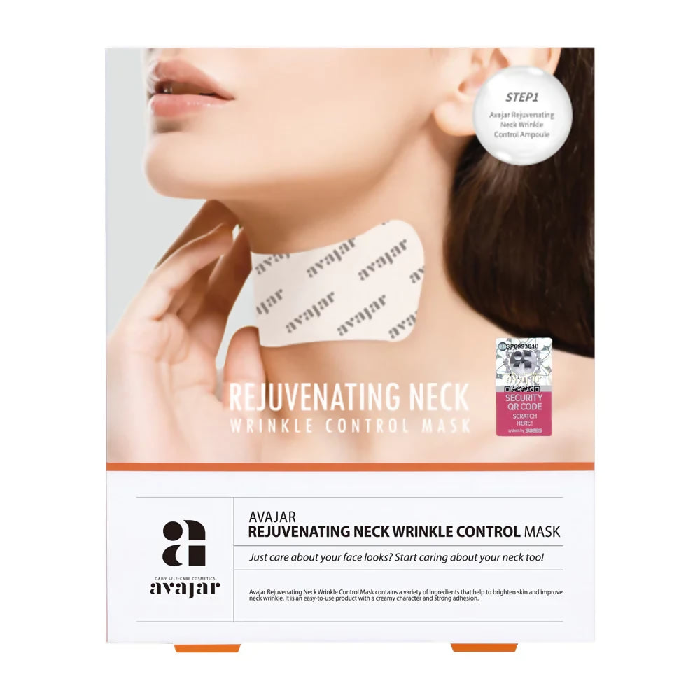 AVAJAR REJUVENATING NECK WRINKLE CONTROL MASK 5PC