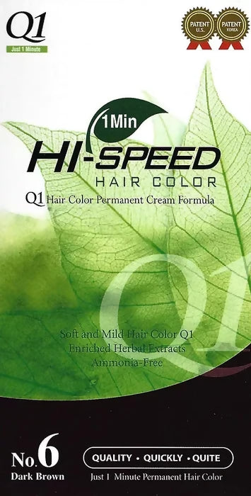 Q1 HI-SPEED HAIR COLOR #6 DARK BROWN