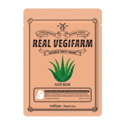 FORTHESKIN Super Food Real Vegifarm Double Shot Mask - Aloe 23ml
