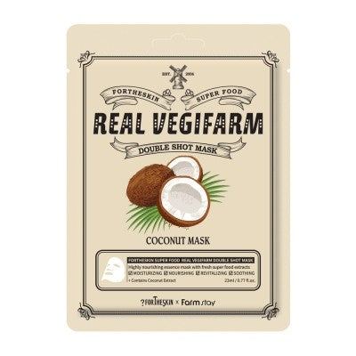 FORTHESKIN Super Food Real Vegifarm Double Shot Mask - Coconut 23ml