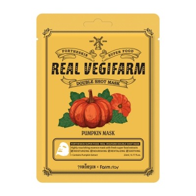FORTHESKIN Super Food Real Vegifarm Double Shot Mask - Pumpkin 23ml